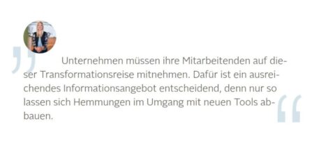 Unternehmen müssen ihre Mitarbeitenden auf der Transformationsreise mitnehmen.